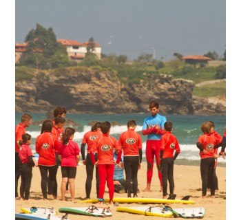 Clase de surf para dos en Asturias